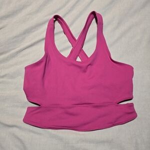 FP Movement by Free People Fuchsia Cross-Back Sports Bra